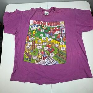 Vintage 1992‎ John Holladay Honey-Do Weekend T-Shirt Purple SSI XL Single Stitch